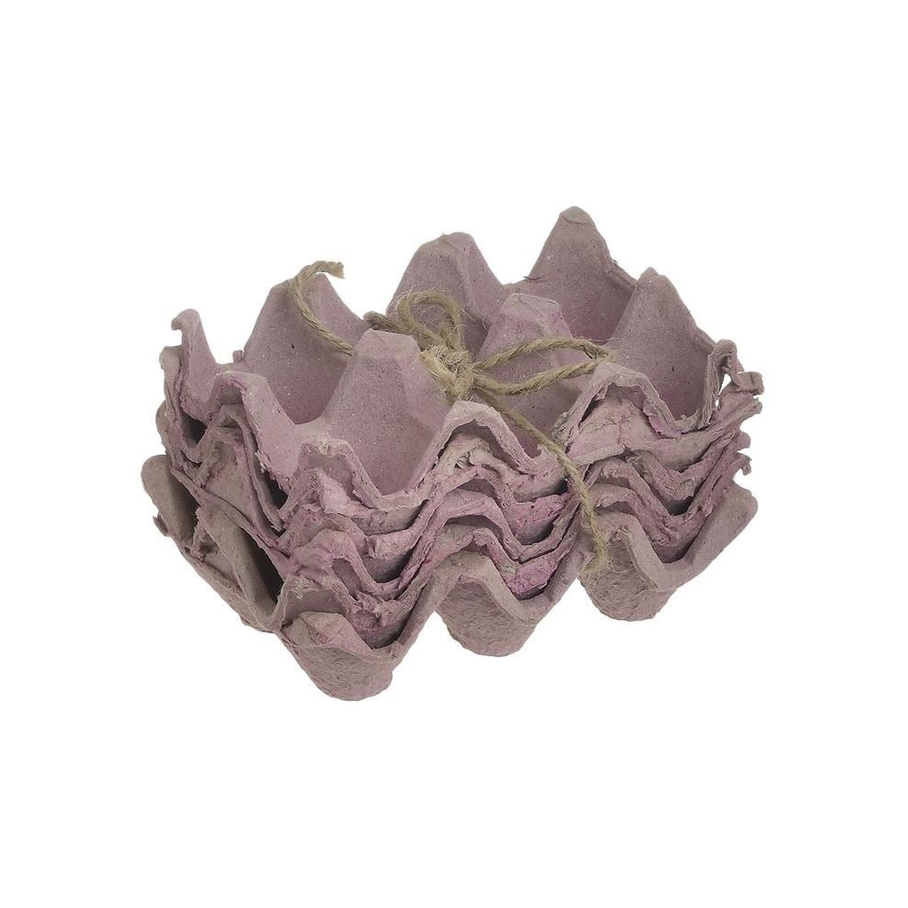 S/6 ΑΥΓΟΘΗΚΗ ΧΑΡΤΙΝΗ ΡΟΖ 15X10X11 Inart 1-70-530-0024