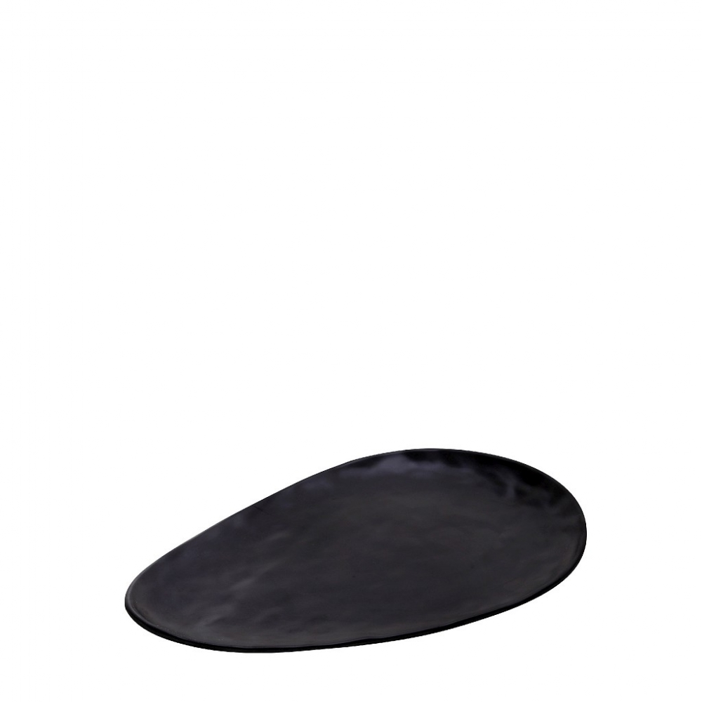 BLACK  ΠΙΑΤΕΛΑ ΤΡΙΓ.28Χ18Χ2ΕΚ WAVY MATTE ΜΕΛΑΜΙΝΗΣ Espiel MLB3209K36-6