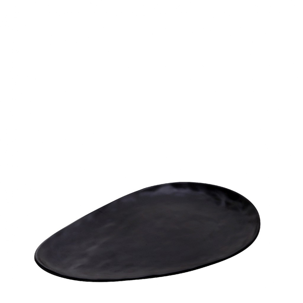 BLACK  ΠΙΑΤΕΛΑ ΤΡΙΓ.36Χ23Χ2ΕΚ WAVY MATTE ΜΕΛΑΜΙΝΗΣ Espiel MLB3210K24-6