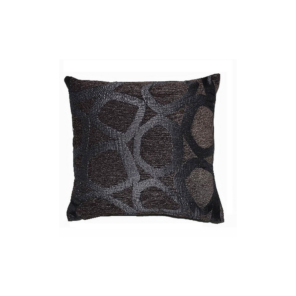Artekko Angled Circles Μαξιλάρι Υφασμάτινο Μαύρο (45x45)cm Artekko 121-1012