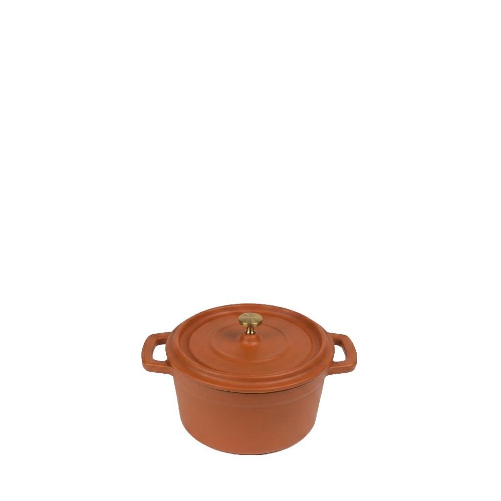 VOLCANO ΚΑΤΣΑΡΟΛΑΚΙ CAST-IRON ΚΕΡΑΜΙΔΙ ΜΕ ENAMEL 750ML 14ΕΚ. Espiel SAC105