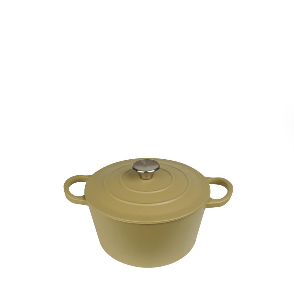 VOLCANO ΚΑΤΣΑΡΟΛΑ CAST-IRON ΧΑΚΙ ΜΕ ENAMEL 3800ML 23ΕΚ. Espiel SAC109