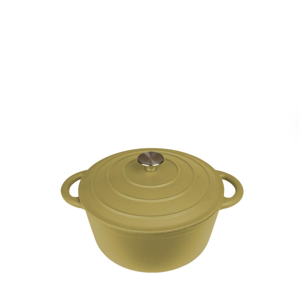 VOLCANO ΚΑΤΣΑΡΟΛΑ CAST-IRON ΧΑΚΙ ΜΕ ENAMEL 6200ML 28ΕΚ. Espiel SAC112