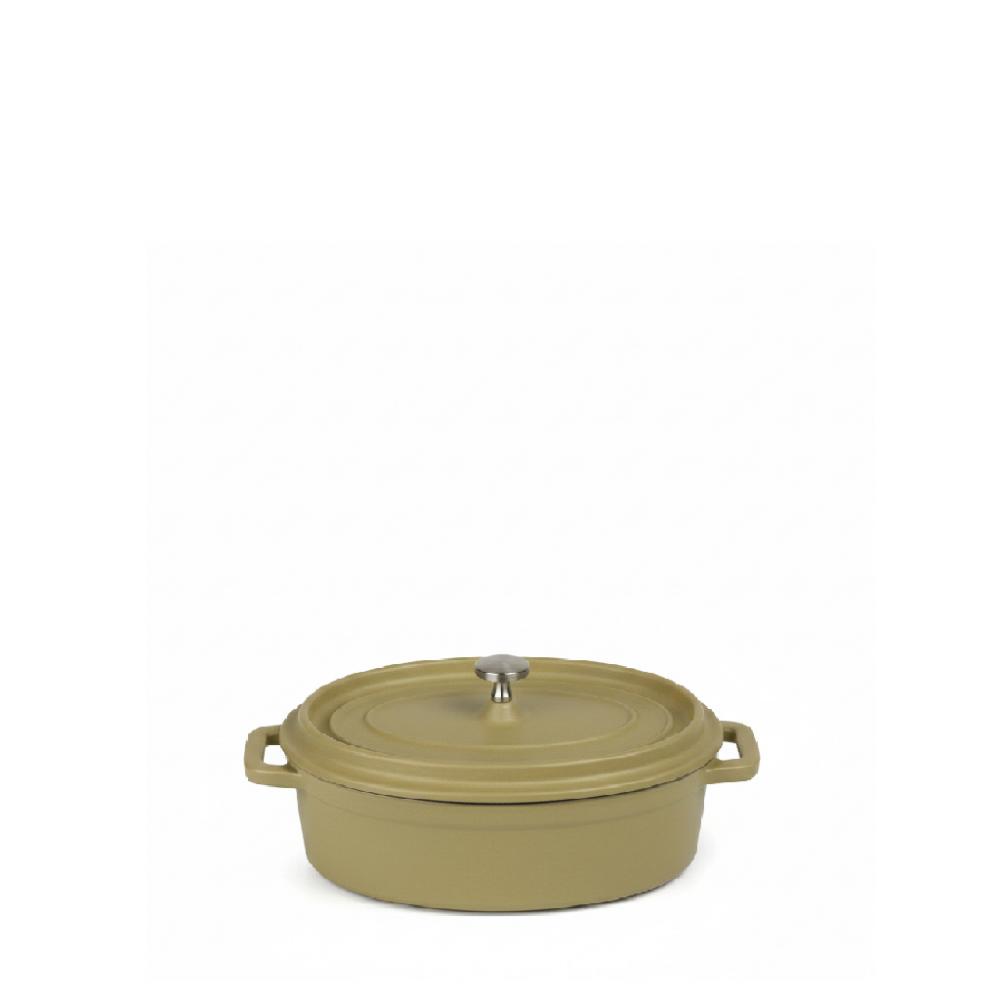VOLCANO ΚΑΤΣΑΡΟΛΑΚΙ ΟΒΑΛ CAST-IRON ΧΑΚΙ ΜΕ ENAMEL 300ML 13(16INCL. HANDLES)X9,5X7,5ΕΚ. Espiel SAC131