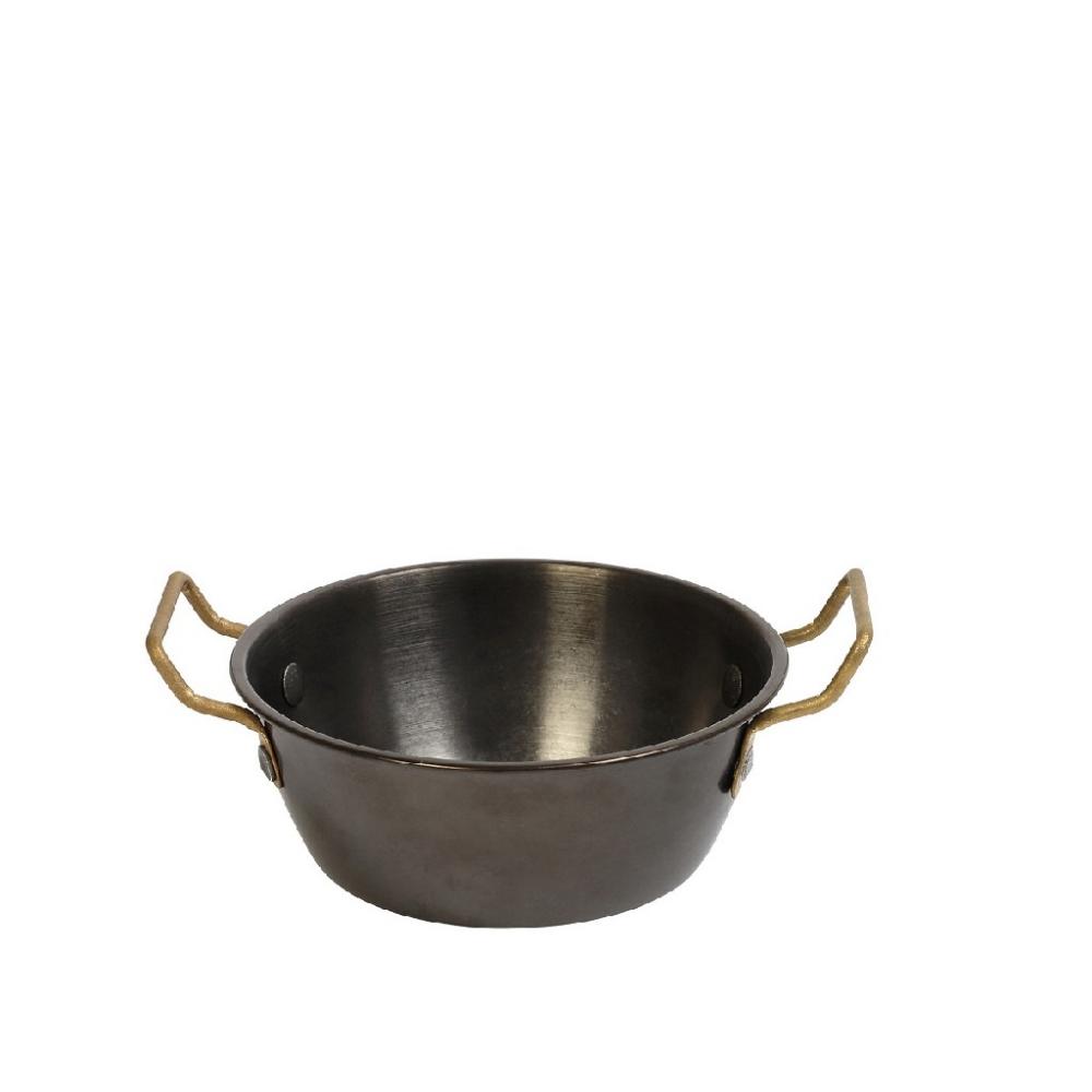 ANTIQUE STONEWASH BLACK ΜΠΩΛ ΣΕΡΒΙΡΙΣΜΑΤΟΣ ΣΤΡΟΓΓ. ΜΕ 2 ΛΑΒΕΣ SS18/10 350ML D: 13 H: 4CM Espiel FEV410