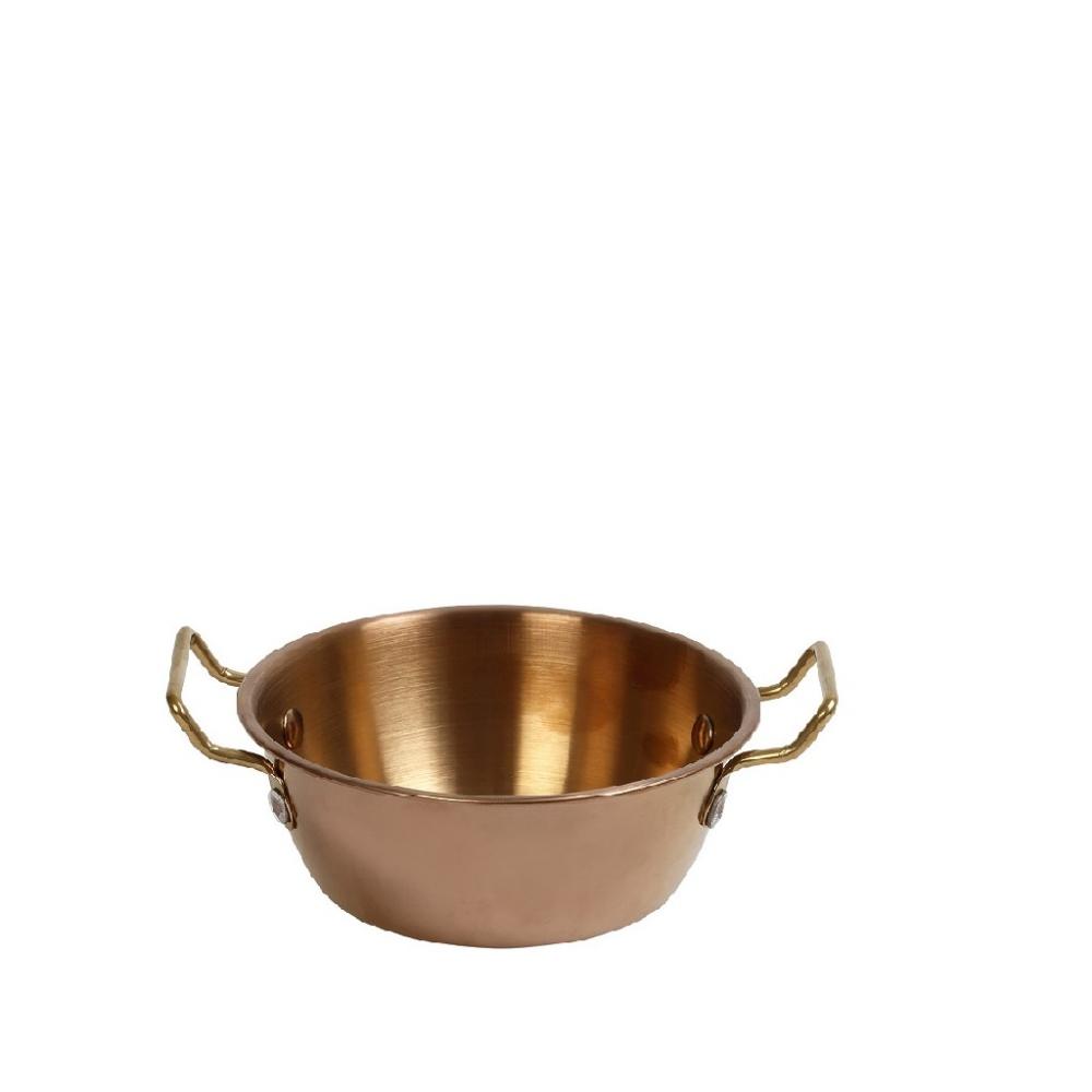 SHINY COPPER ΜΠΩΛ ΣΕΡΒΙΡΙΣΜΑΤΟΣ ΣΤΡΟΓΓ. ΜΕ 2 ΛΑΒΕΣ SS18/10 350ML D: 13 H: 4CM Espiel FEV510