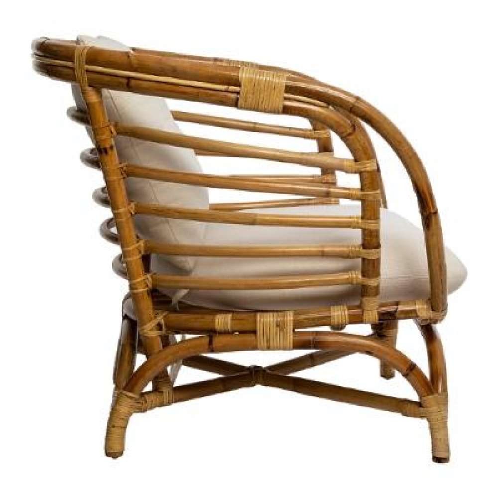 Πολυθρόνα Rattan φυσικό χρ.84 x 78 x 75 cm Plastona 07.166650