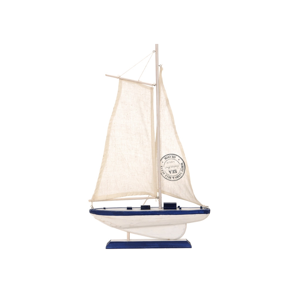 Ξύλινο Διακοσμητικό Καραβάκι 28,5x6,5x47 Zaros CF817