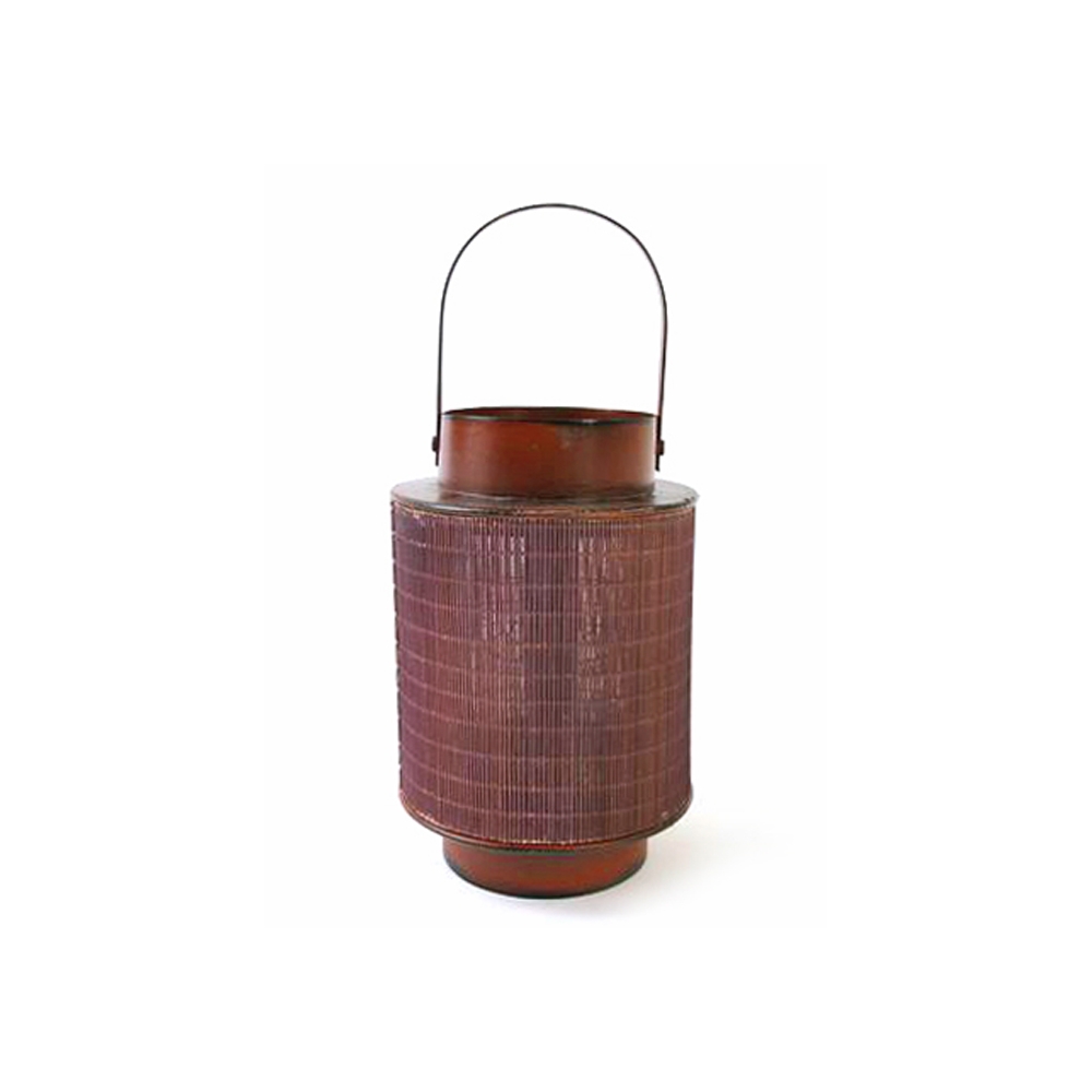 Φανάρι ETHNIC Bamboo Indian Red,22cm Zaros LEV-1600
