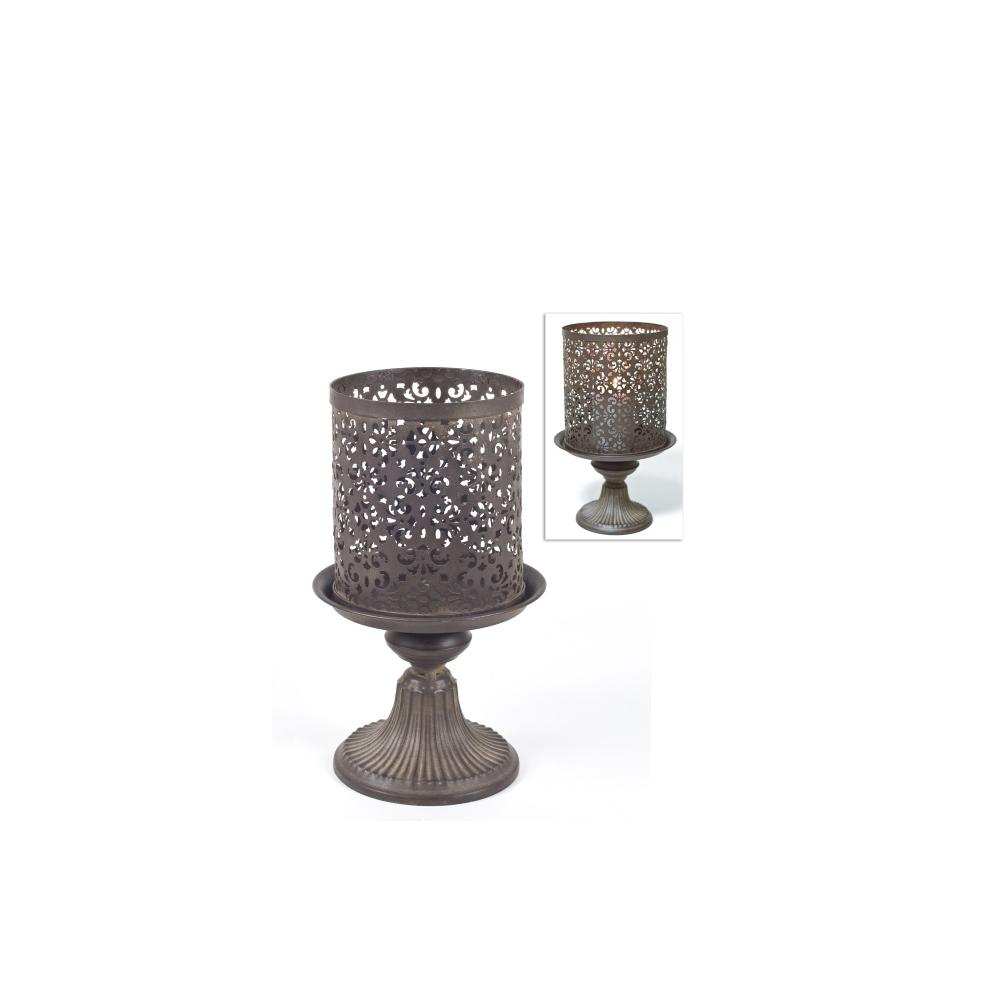 Vintage Φωτοφόρο & Βάση Καφέ 17,5cm Zaros HT274