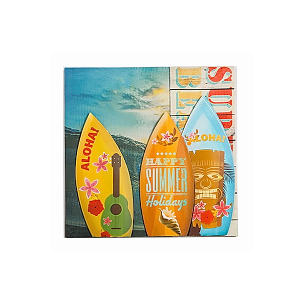 Διακοσμητικός Καμβάς με Σανίδες Surf  50x50 Zaros PI248