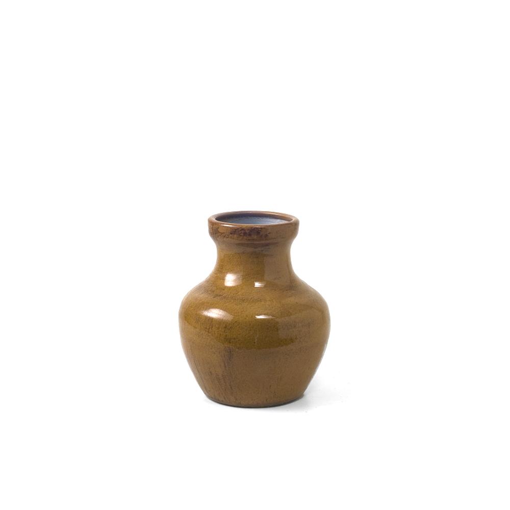 Κεραμικό Βάζο σε  Μουσταρδί χρώμα - L 16x20 Zaros LEV-9190