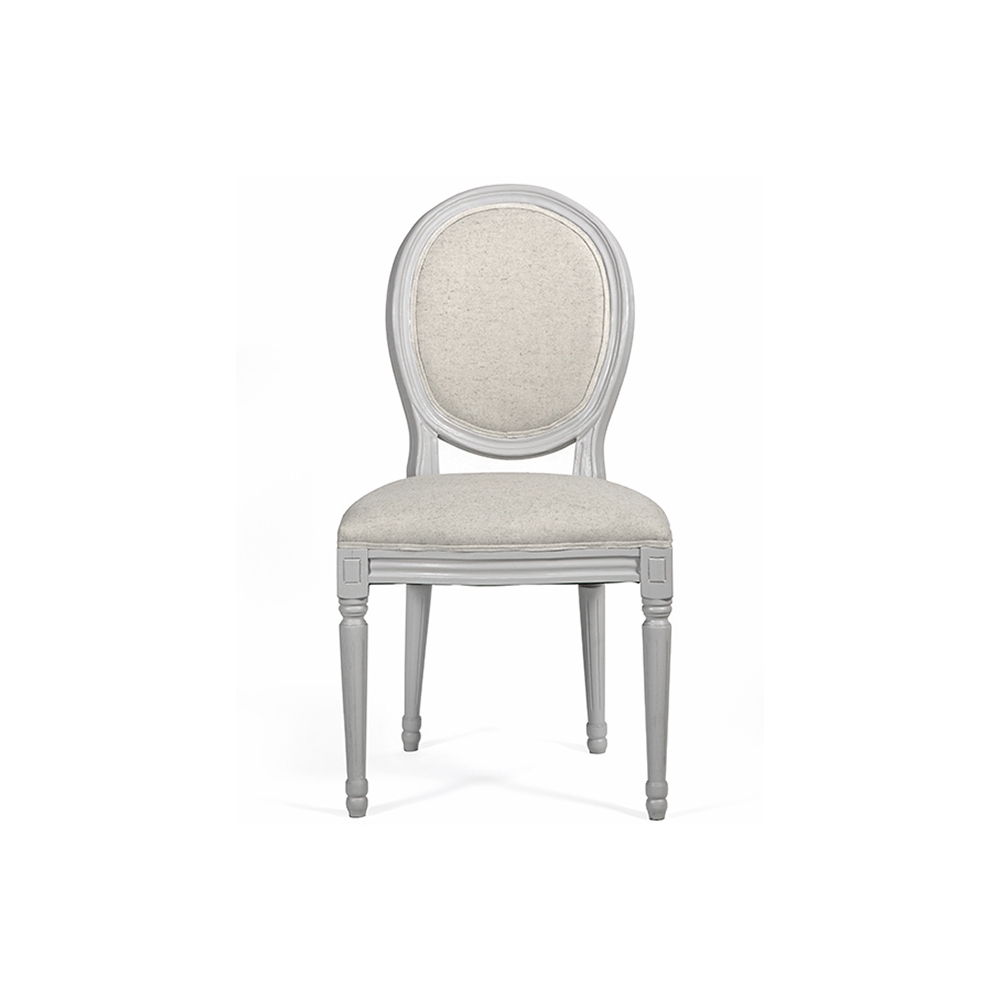 Καρέκλα Louis, σκελετός γκρι ανοιχτό  50x56x94 Zaros EP372