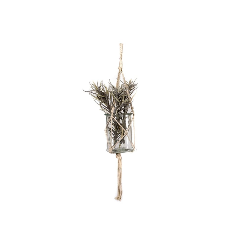 Μακραμέ με κυλινδρικό γυαλί 12,5x17cm Zaros HM435