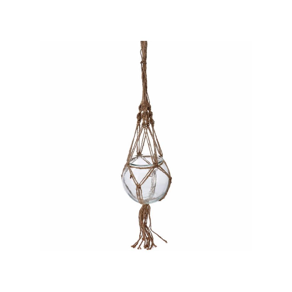 Μακραμέ με στρογγυλή γυάλα 17x15,5cm Zaros HM437