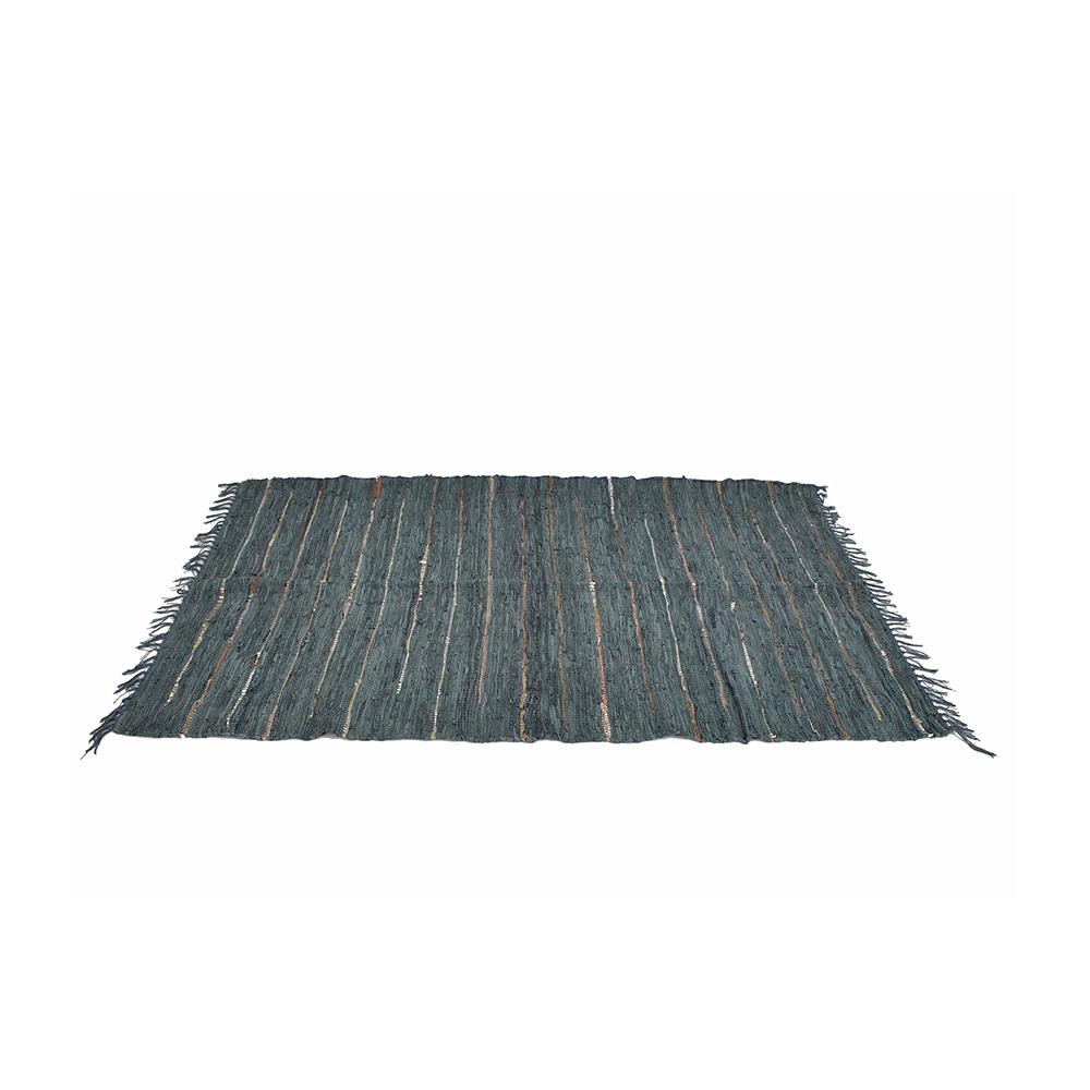 Χαλί από δερμάτινο κιλίμι πετρόλ 120x180cm Zaros WER-5480