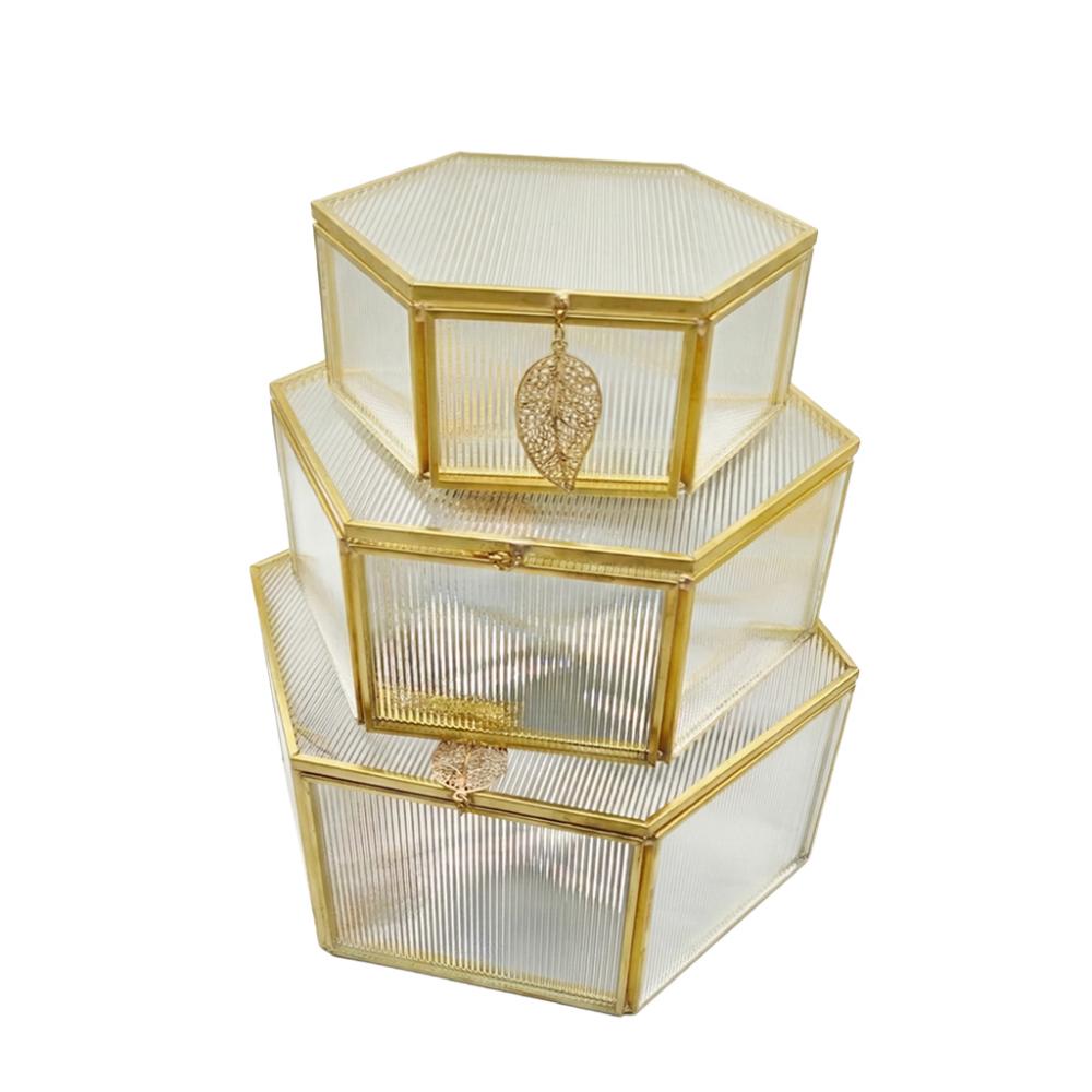 ΚΟΥΤΙ ΜΕΤΑΛ.-ΓΥΑΛΙ ΣΕΤ/3 21X18X9-17.5X15.5X7-13.5X12X5EK Espiel DWVA1002