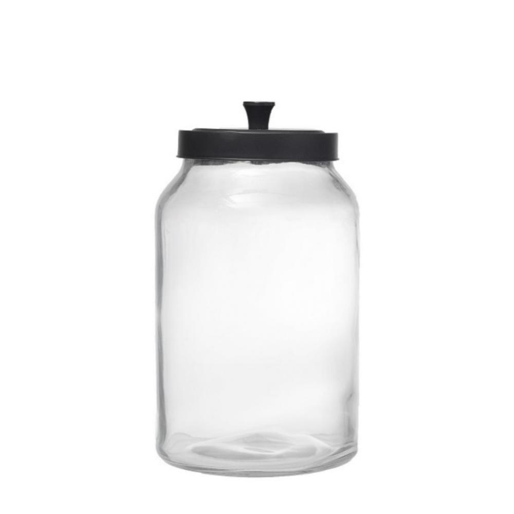 ΓΥΑΛΙΝΟ ΔΟΧΕΙΟ ΜΕ ΜΕΤΑΛΛΙΚΟ ΚΑΠΑΚΙ XL 4LT 14,5Χ14,5Χ28ΕΚ Espiel JAR101K6