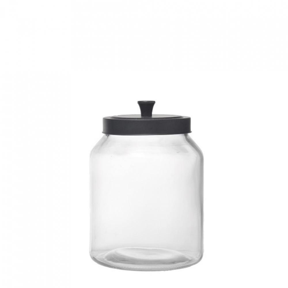 ΓΥΑΛΙΝΟ ΔΟΧΕΙΟ ΜΕ ΜΕΤΑΛΛΙΚΟ ΚΑΠΑΚΙ L 3.5LT 14,5Χ14,5Χ23ΕΚ Espiel JAR102K6
