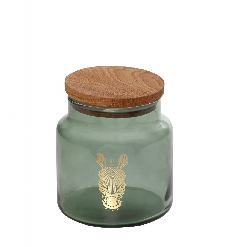 DIS. JUNGLE ZEBRA ΠΡΑΣΙΝΟ ΔΟΧΕΙΟ ΜΕ ΚΑΠΑΚΙ 635ML 10X11EK Espiel RAB615