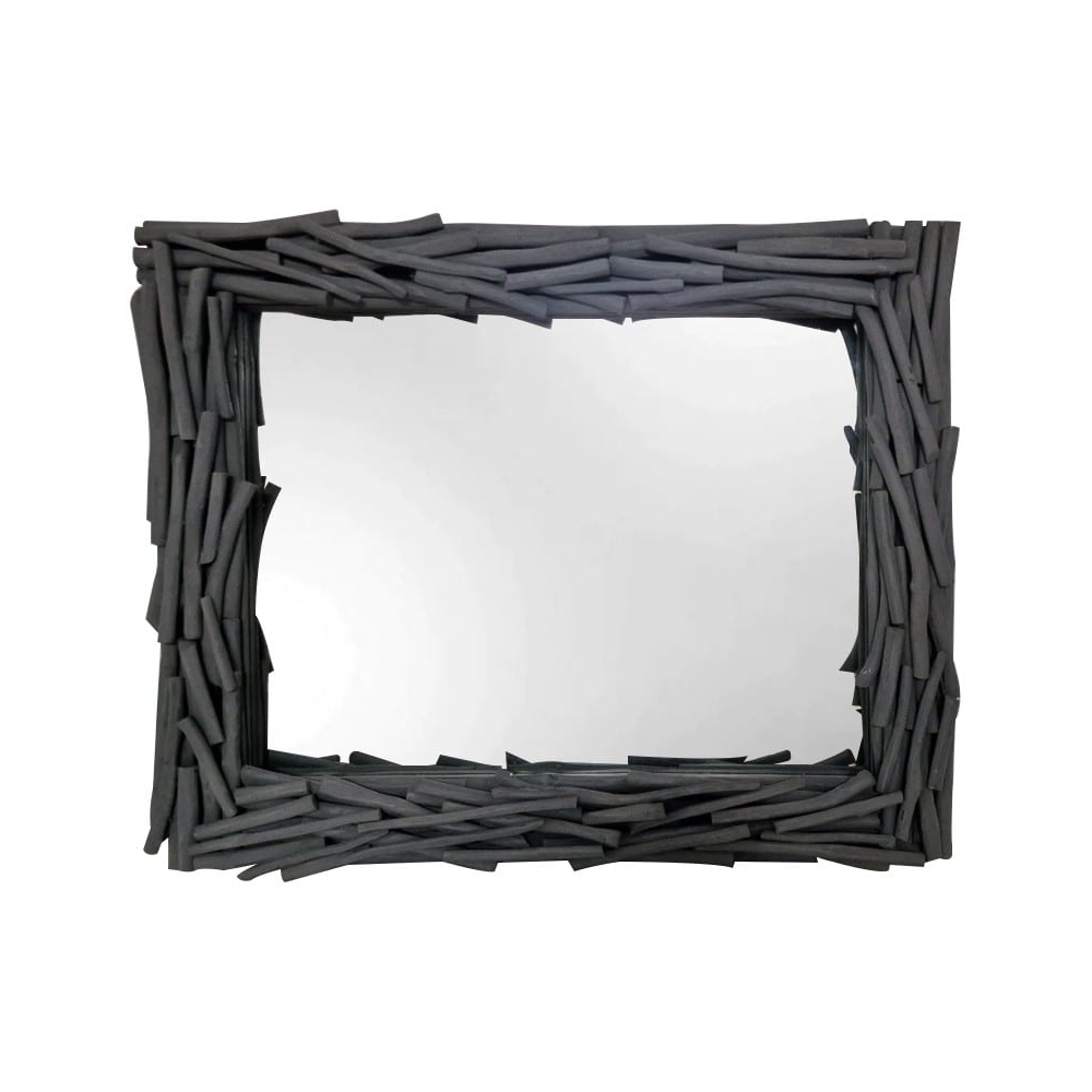 Artekko Nift Καθρέπτης από Πλέγμα Κλαδιών Γκρί (100x10x80)cm Artekko 201-9057