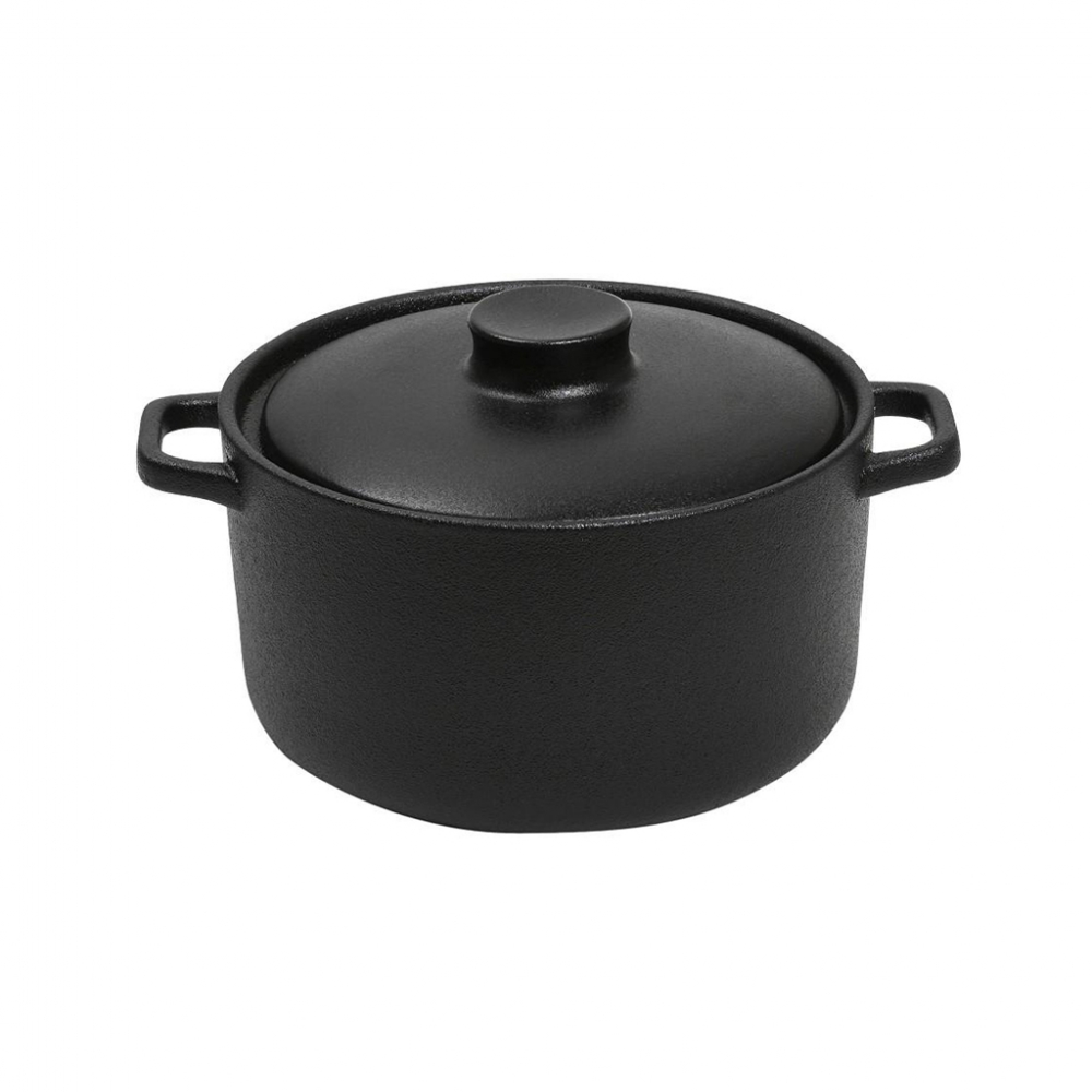 LAVA ΚΑΤΣΑΡΟΛΑ STONEWARE ΜΑΥΡΗ 1300ML D: 17 H: 12.5CM Espiel NOL102