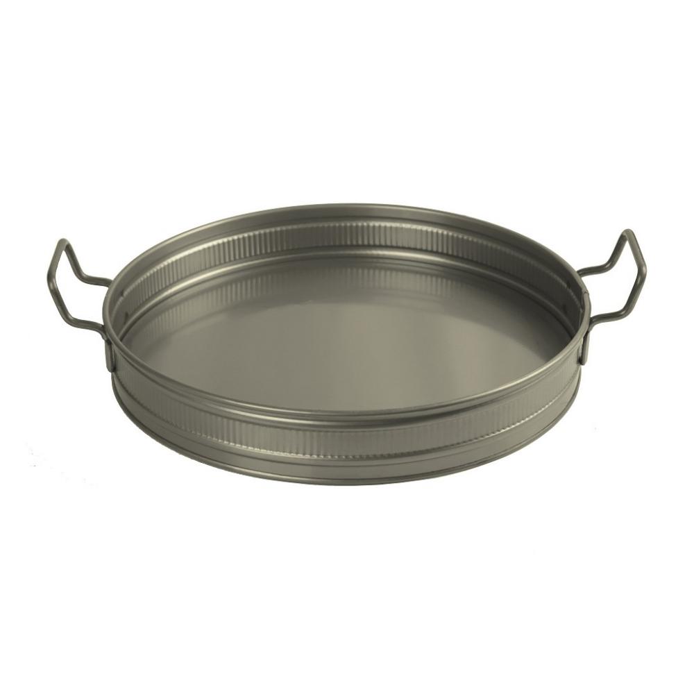 ΔΙΣΚΟΣ ΣΤΡΟΓΓ. ΜΕΤΑΛ. ΜΕ ΛΑΒΕΣ ΛΑΔΊ  D: 38 H: 6,5CM Espiel TEM202