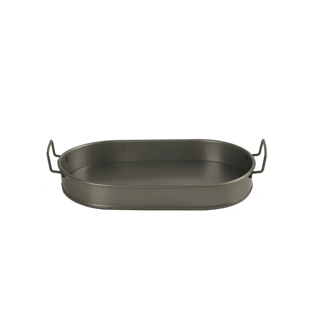 ΔΙΣΚΟΣ ΟΒΑΛ MEDIUM ΜΕΤΑΛ. ΜΕ ΛΑΒΕΣ ΛΑΔΊ 31(36 INCL. HANDLES)X18,5X5CM Espiel TEM205