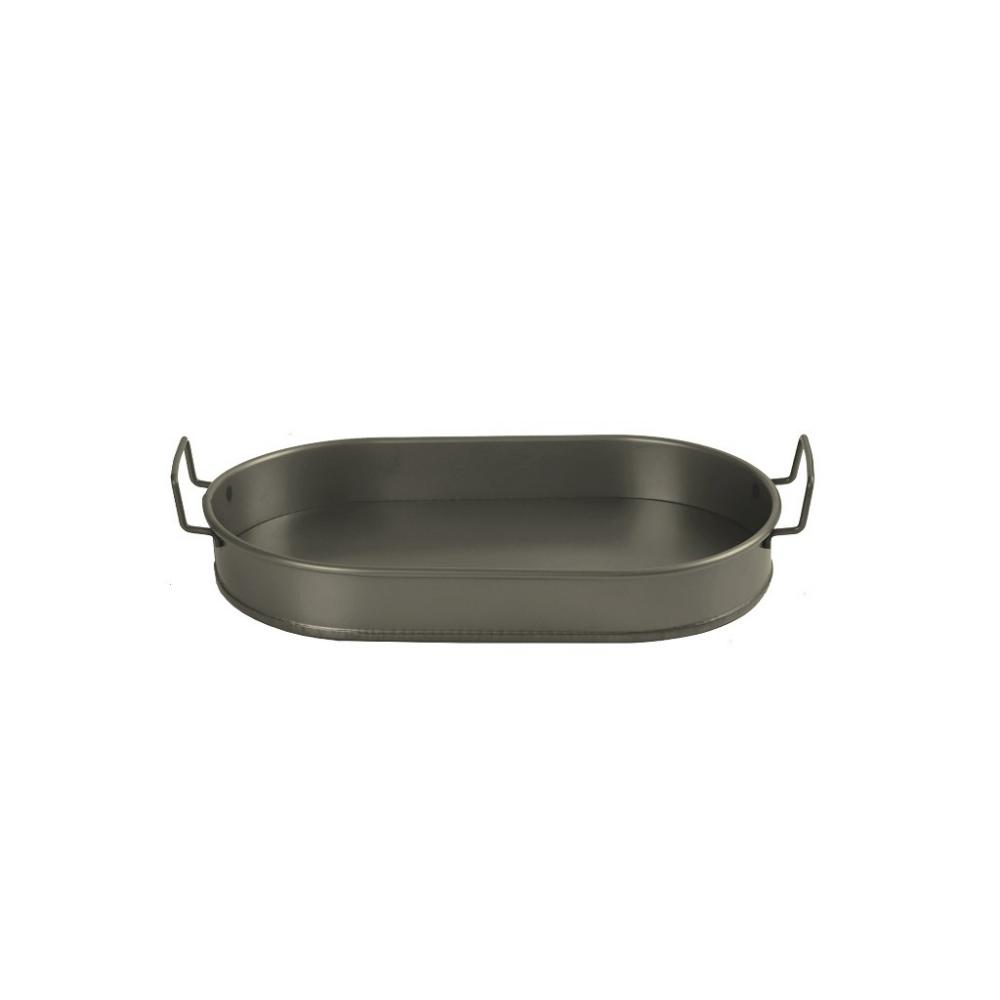 ΔΙΣΚΟΣ ΟΒΑΛ SMALL ΜΕΤΑΛ. ΜΕ ΛΑΒΕΣ ΛΑΔΊ 29(34 INCL. HANDLES)X14,5X5CM Espiel TEM206