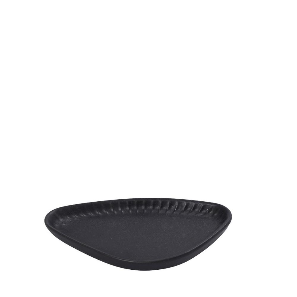 DIS. GOBI BLACK SAND HANDMADE ΠΙΑΤΑΚΙ ΤΡΙΓΩΝ. ΜΑΥΡΟ ΜΑΤ 17,5Χ9,5Χ2,3ΕΚ Espiel OW2047K6