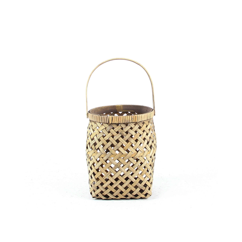 Φανάρι(με γυαλί) από Bamboo φυσικό χρ.,22cm Zaros GR439