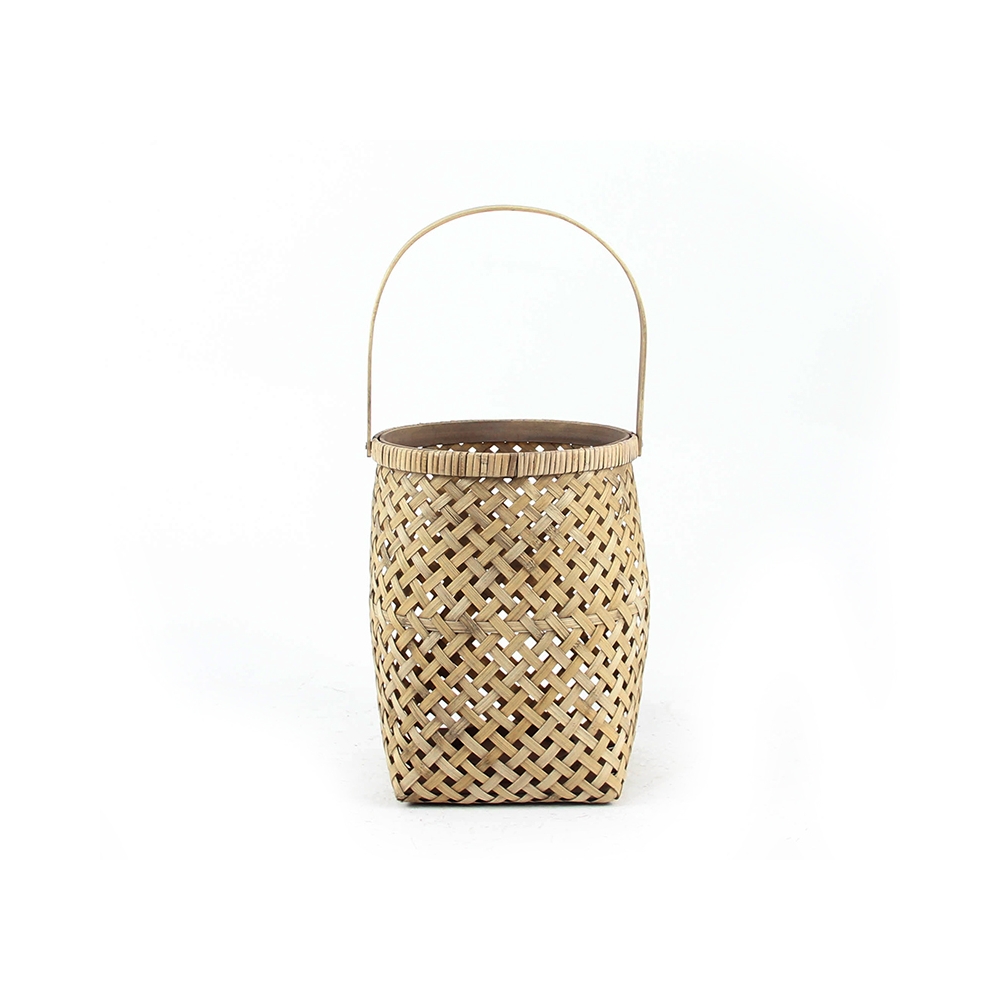 Φανάρι(με γυαλί) από Bamboo φυσικό χρ.,28,5cm Zaros GR440