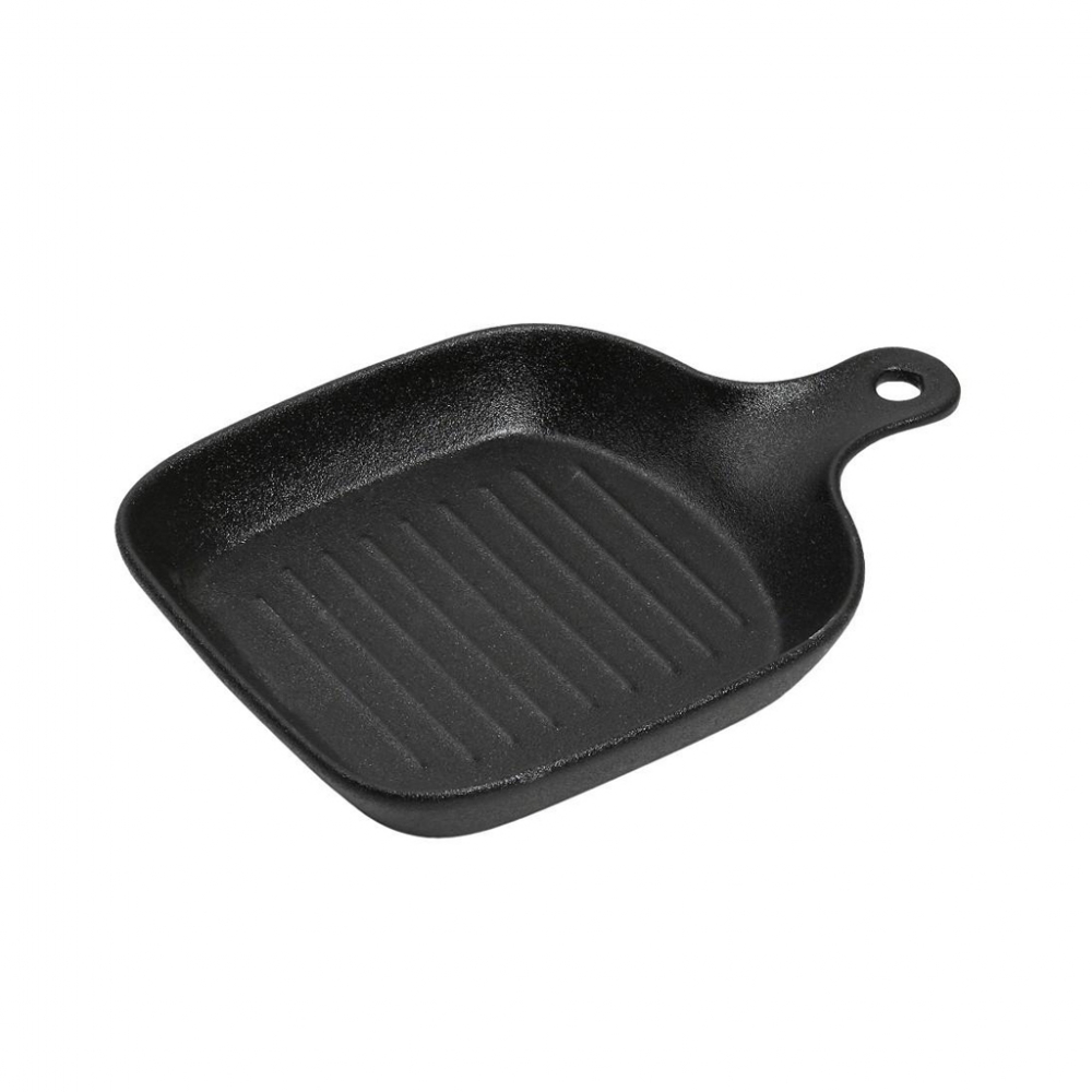 LAVA ΤΗΓΑΝΑΚΙ ΤΕΤΡ. STONEWARE ΜΑΥΡΟ L: 16 H 3CM Espiel NOL124K2