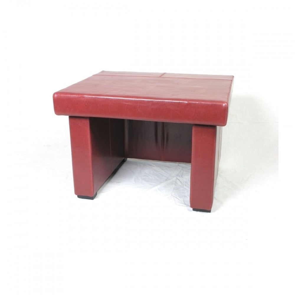 Κομοδίνο δερμάτινο κόκκινο (red wine) 70Χ60Χ50 Artekko 758-1027