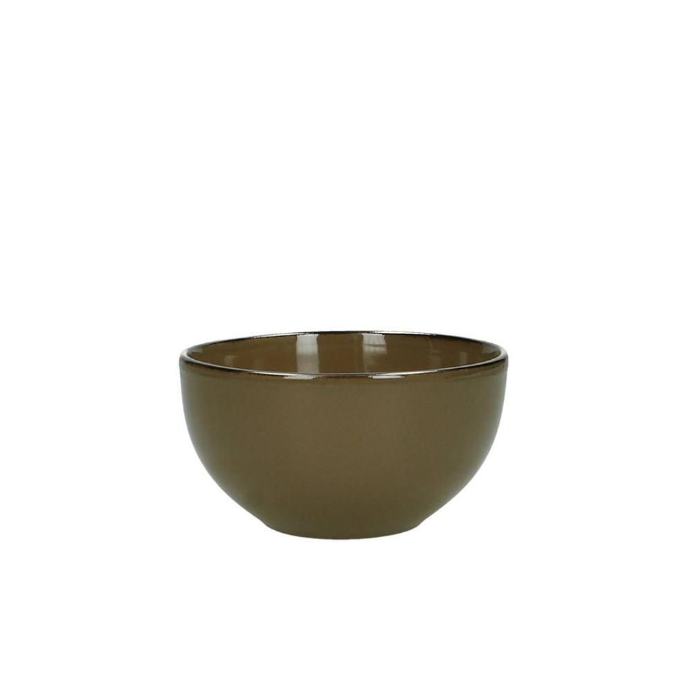 Μπολ stoneware, εμαγιέ φινίρισμα καφέ, 14cm Zaros WER-9929