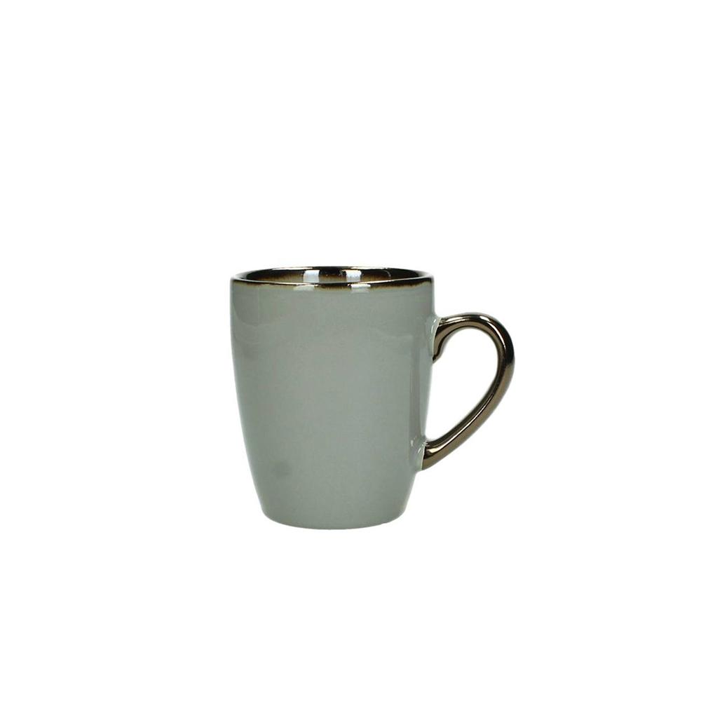 Κούπα stoneware, εμαγιέ φινίρισμα αν.γκρί, 10cm Zaros WER-9920
