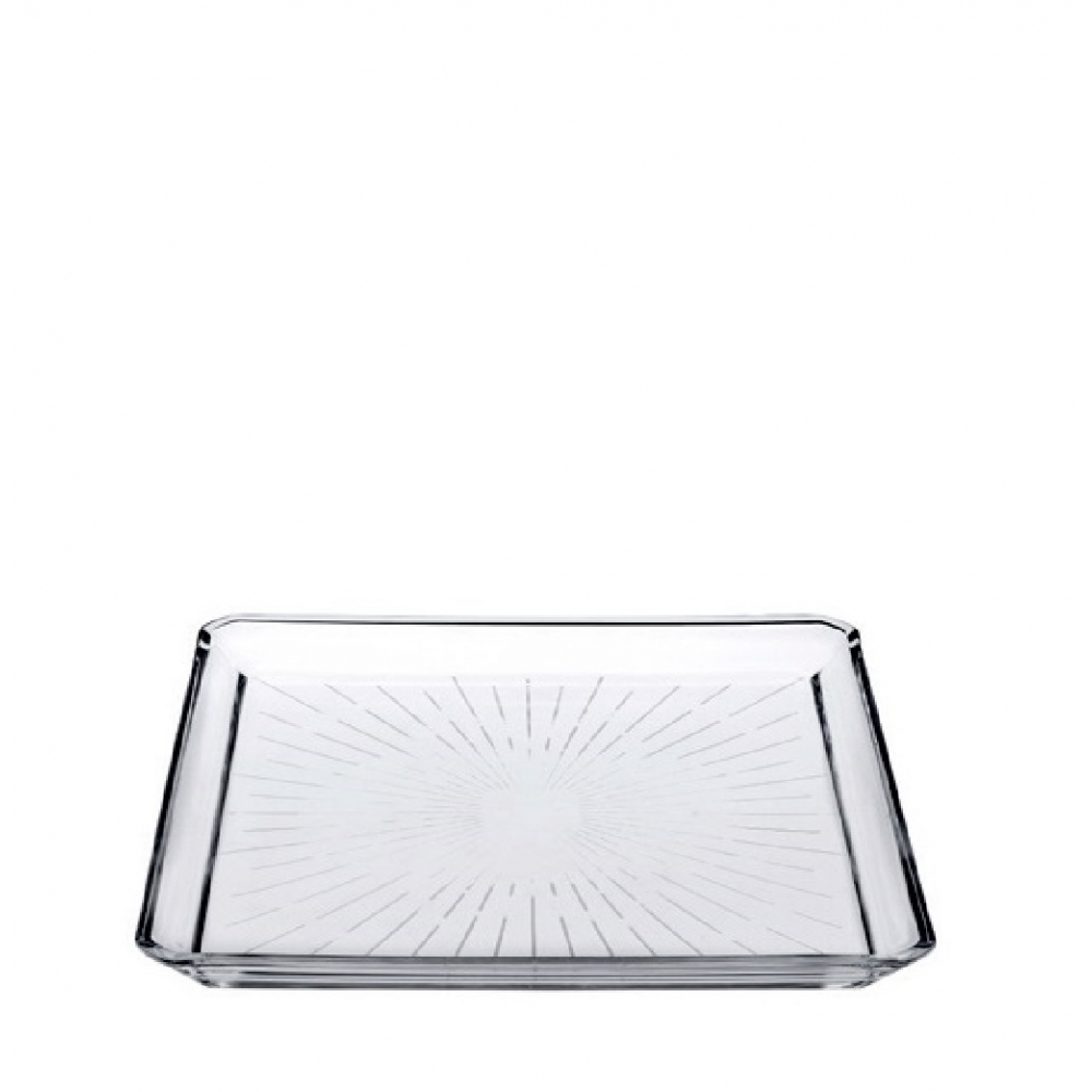 DIS. MADLEN SQUARE PLATE CRYSTALINE 20CM P/456 GB1.OB6. Espiel SP68683G1