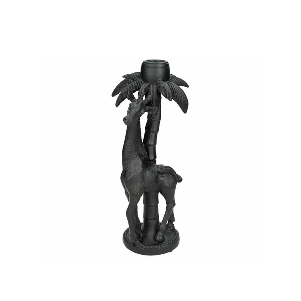 Κηροπήγιο σχ.αντιλόπη, μαύρο χρ., 20cm Zaros XET-1960