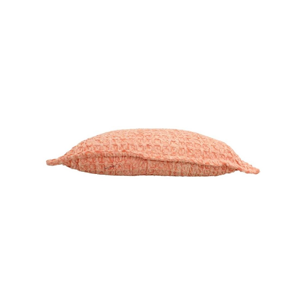 Μαξιλάρι cotton πικέ, σε κοραλί χρ., 45x45cm Zaros XET-0705