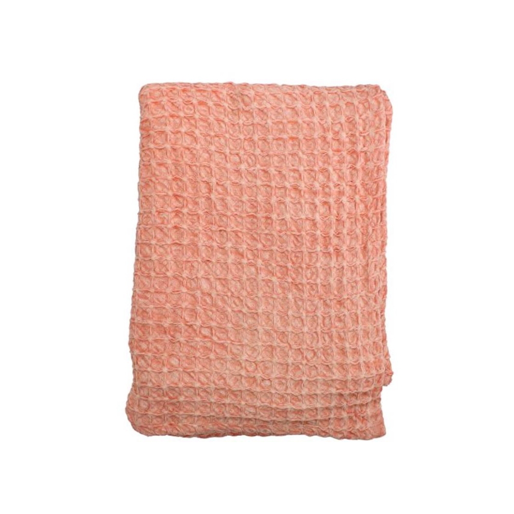 Ριχτάρι πικέ cotton, σε κοραλί χρ.,130x170cm Zaros XET-0706
