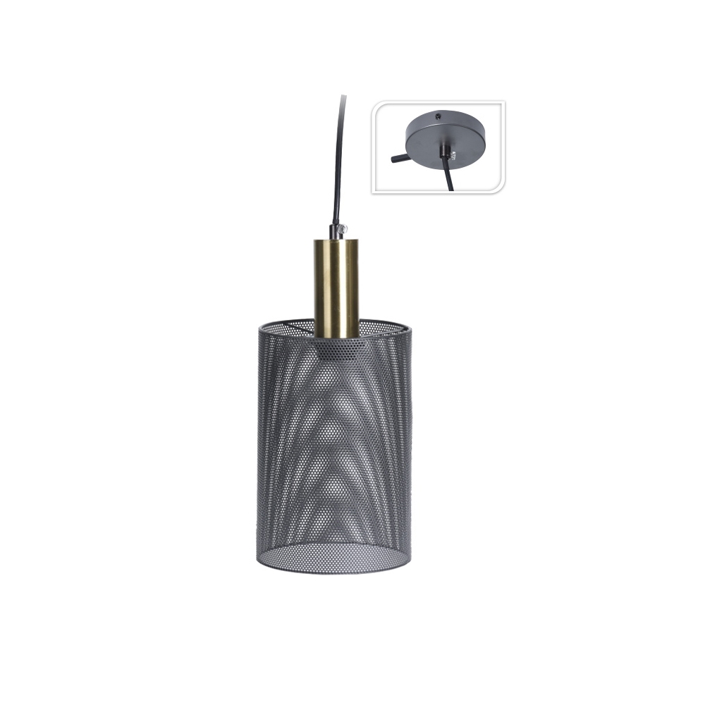 Φωτιστικό οροφής με μεταλλικό καπέλο 15x24cm Zaros LS169