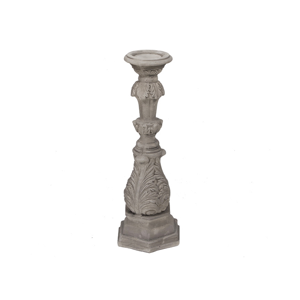 Κηροπήγιο από τσιμέντο, γκρι, 53cm Zaros HT500