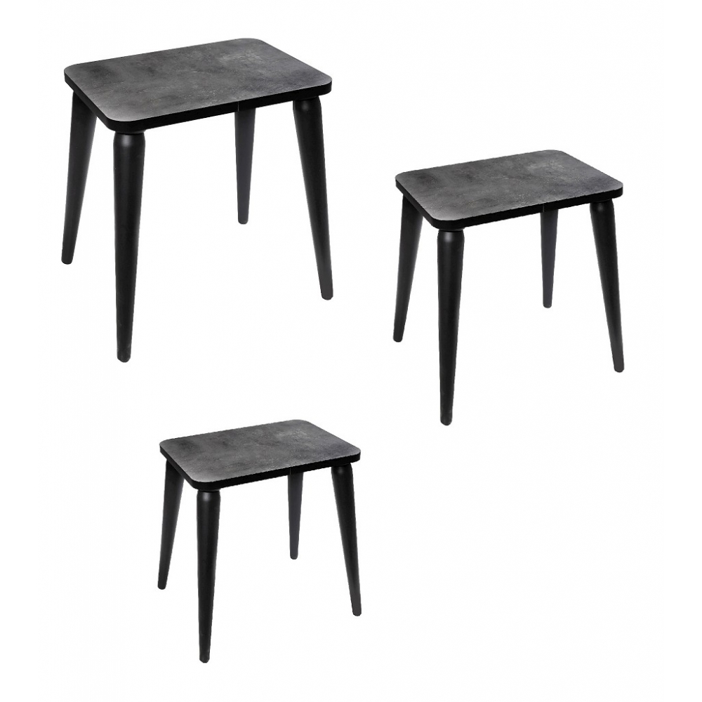 ΤΡΑΠΕΖΑΚΙ ΟΡΘΟΓ. SET/3 ΓΚΡΙ MDF 60-45-30ΕΚ Espiel SOY105