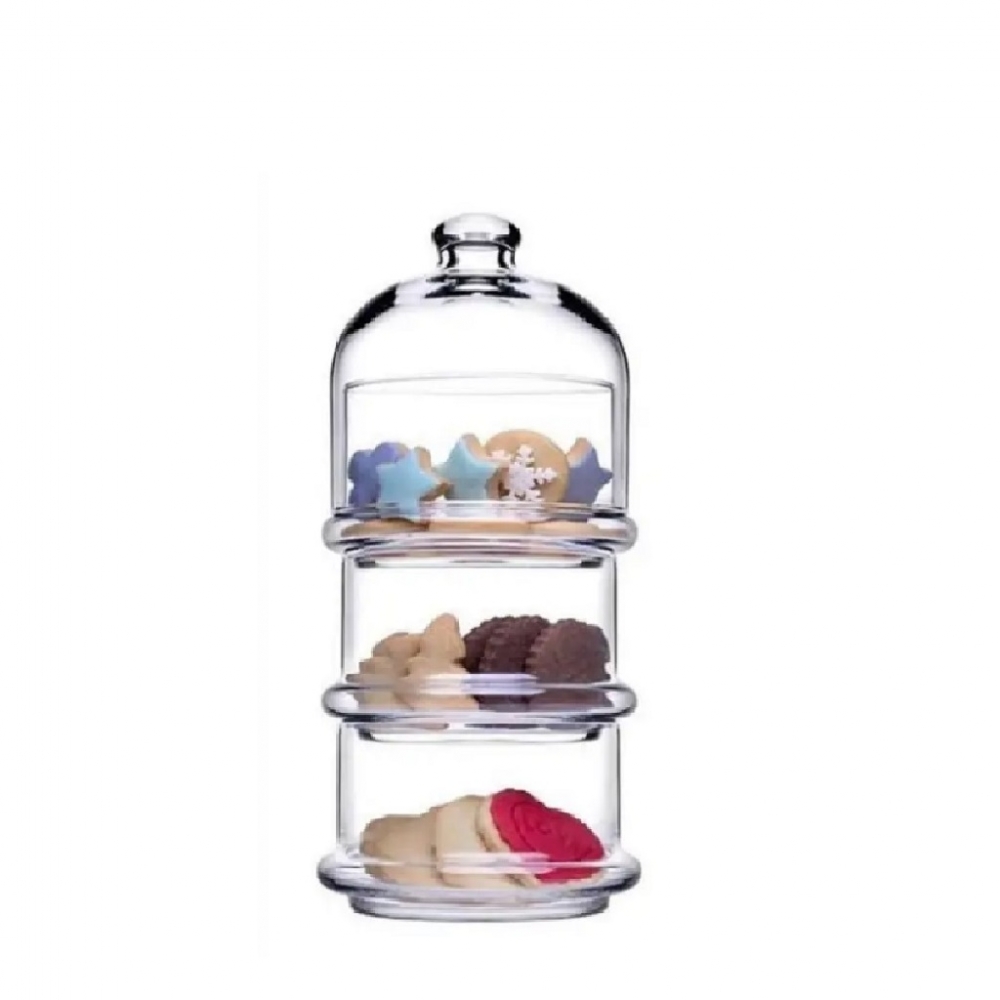 VILLA PATISSERIE BOWL W/DOME 690ML H:21,9 D:8,2CM PLT/384 GB1.OB6 Espiel SP96986G1