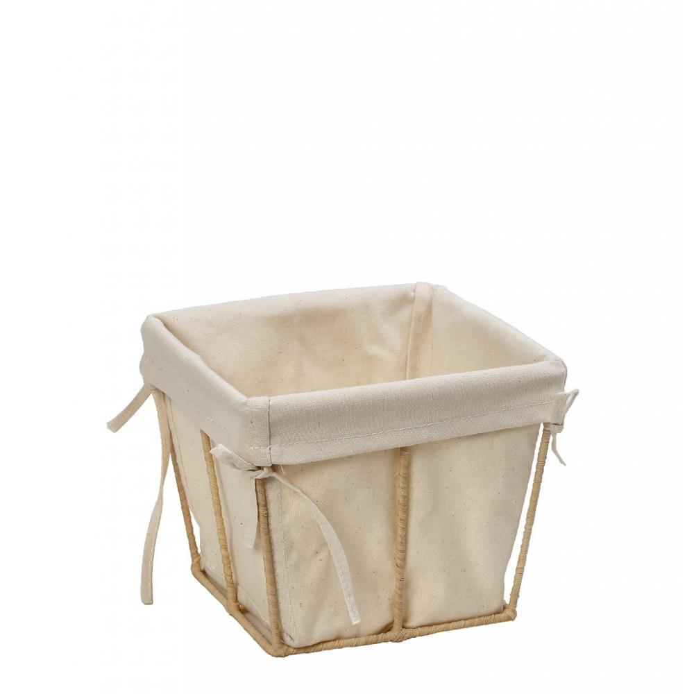 DIS. ΚΑΛΑΘΙ ΤΕΤΡΑΓ. COTTON ΜΕ ΨΑΘΙΝΟ STAND 12X12X9,5EK Espiel AMN115