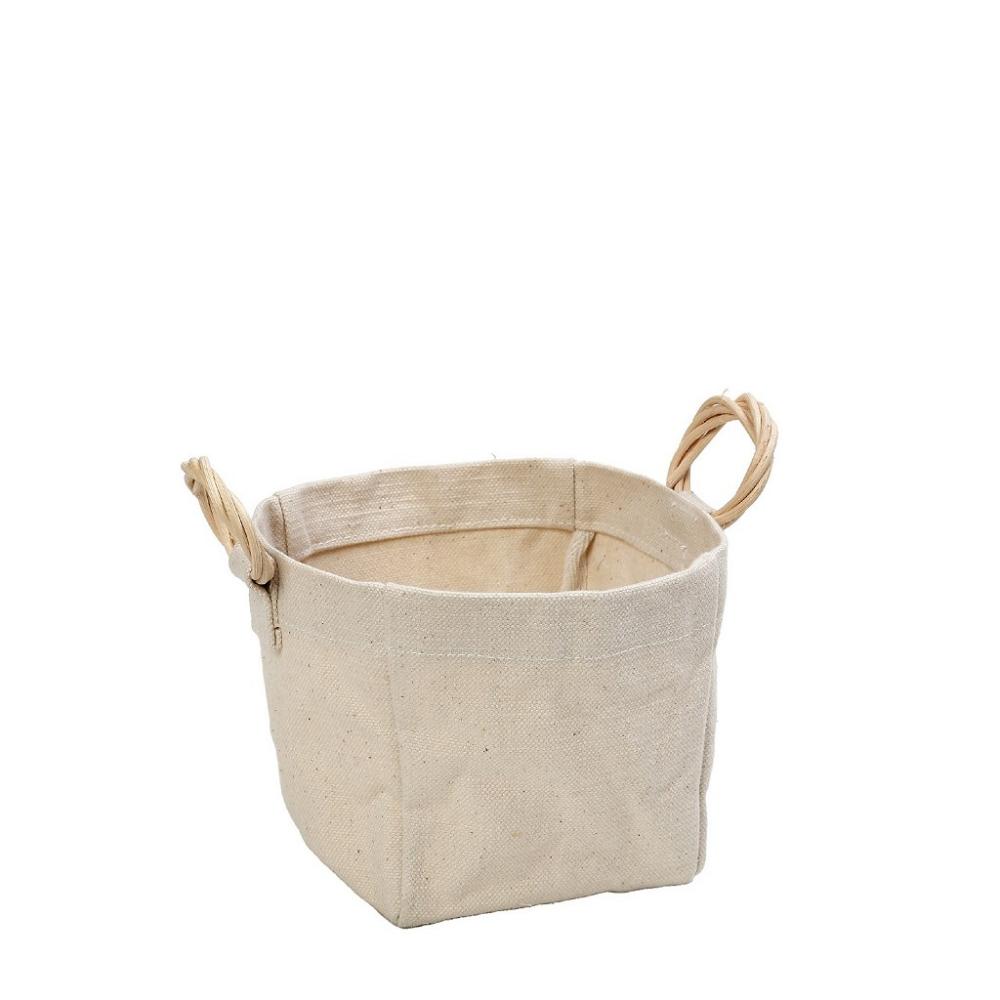 DIS. ΔΟΧΕΙΟ COTTON ΜΕ ΛΑΒΗ RATTAN 12Χ12Χ12ΕΚ Espiel AMN127