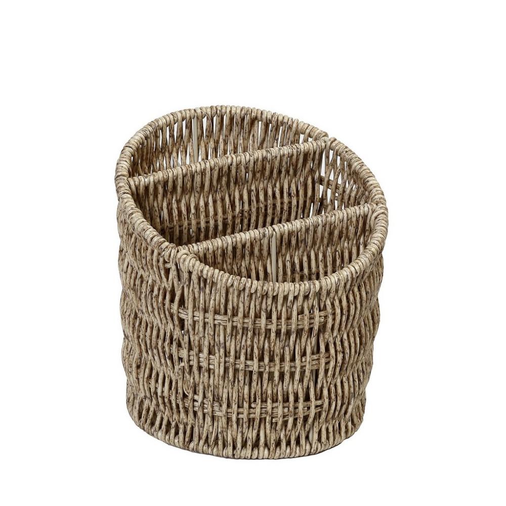 ΚΑΛΑΘΙ ΜΕ 3 ΔΙΑΧΩΡΙΣΤΙΚΑ SYNTH. RATTAN ΜΠΕΖ D15,5Χ16ΕΚ  (smA) Espiel KOD116