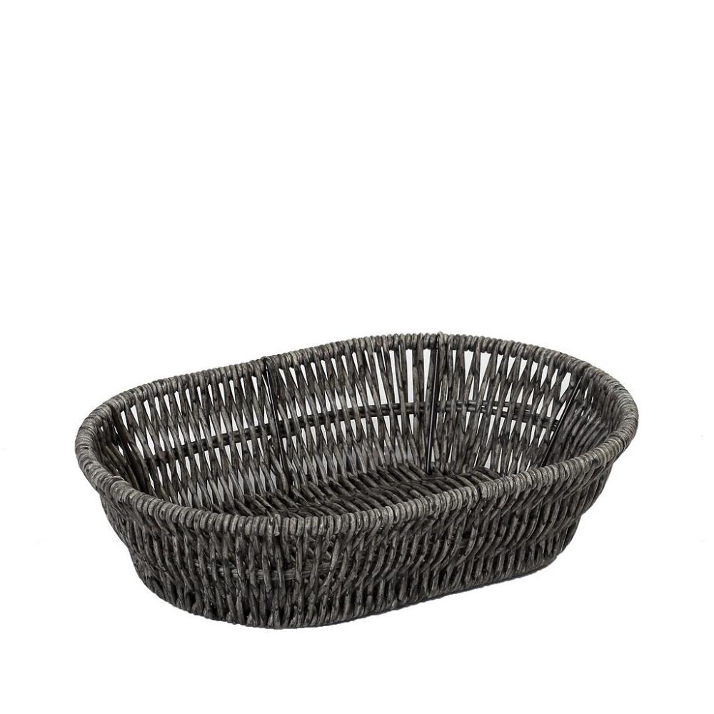 ΨΩΜΙΕΡΑ SYNTH. RATTAN ΟΒΑΛ L ΓΚΡΙ 28Χ20Χ7ΕΚ (smA) Espiel KOD207