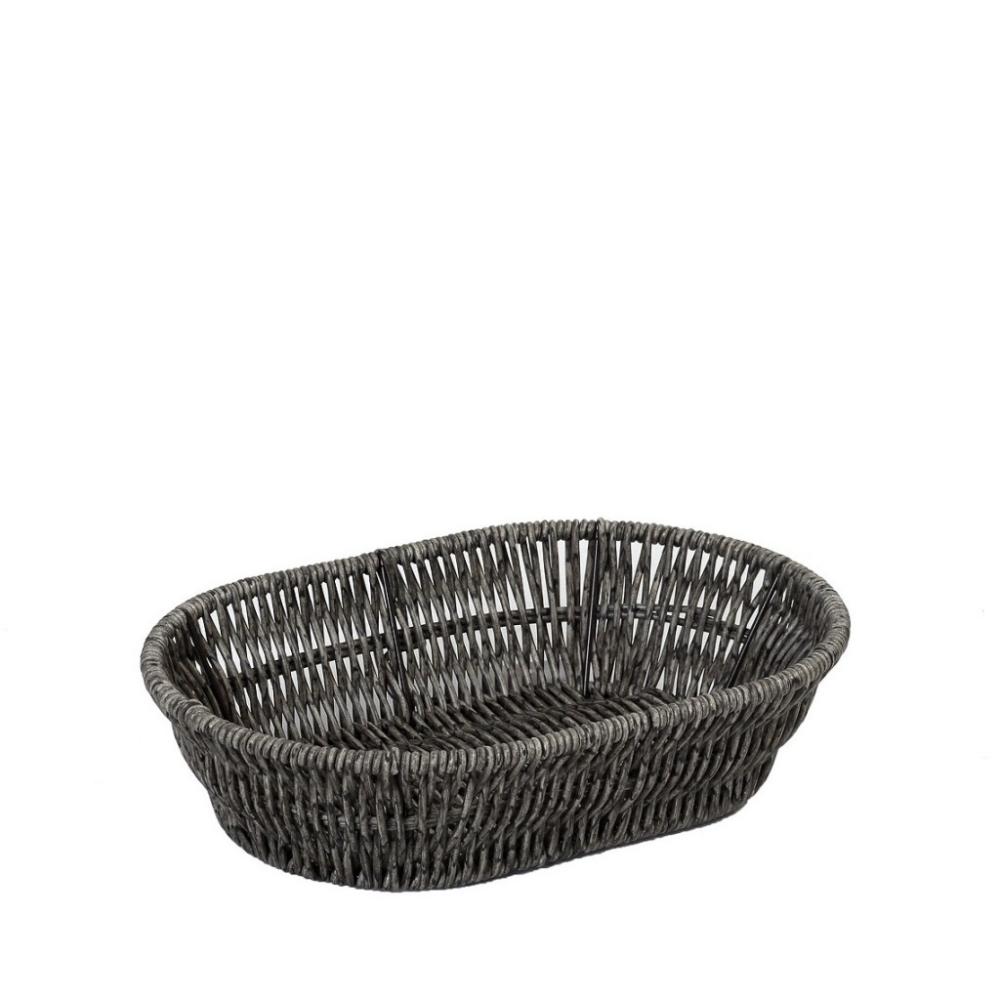 ΨΩΜΙΕΡΑ SYNTH. RATTAN ΟΒΑΛ S ΓΚΡΙ 22Χ14Χ5ΕΚ (smA) Espiel KOD209