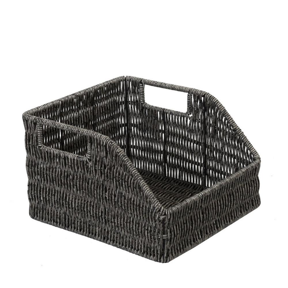 ΚΑΛΑΘΙ ΜΕ ΛΑΒΕΣ SYNTH. RATTAN ΓΚΡΙ 25Χ23Χ15ΕΚ Espiel KOD215